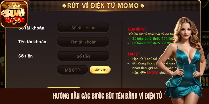 Hướng dẫn các bước rút tiền bằng ví điện tử